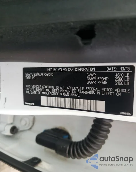 2014 Volvo S60 T5 из США, поврежденный, VIN YV1612FS6E2293792